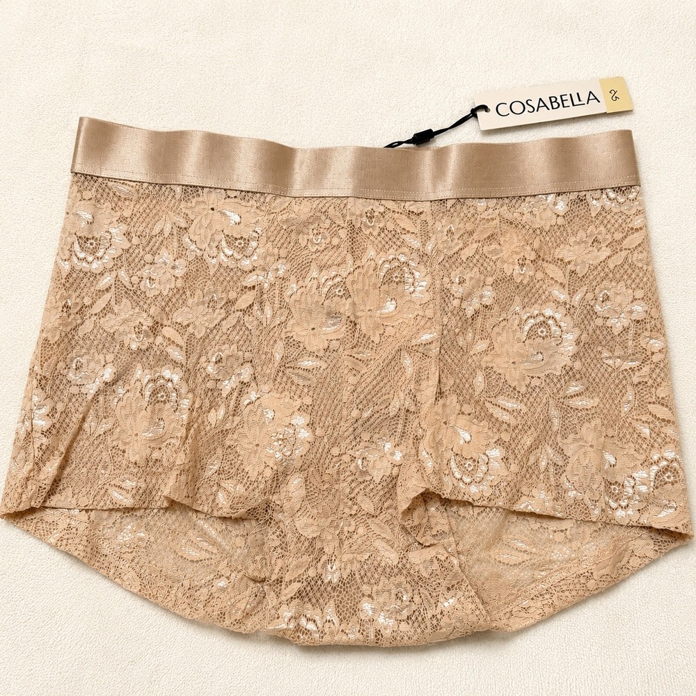 COSABELLA Men's Classic Trunk Sette Beige Lace Boxer Brief - Size M / NWT